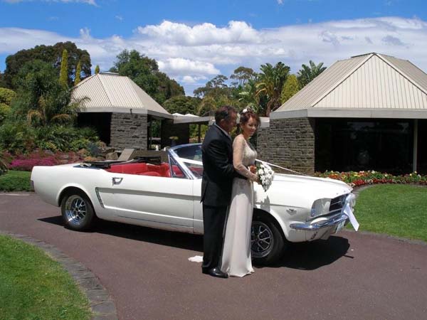 Ford Mustang at wedding